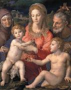 Agnolo Bronzino Holy Family with St  Anne and the infant oil